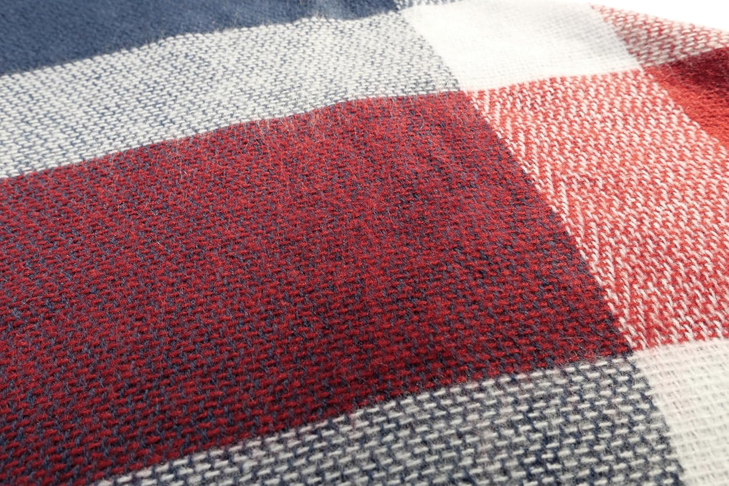 Wander Agio Womens Warm Long Shawl Winter Wraps Large Scarves Knit Cashmere Feel Plaid Triangle Scarf - Image 2