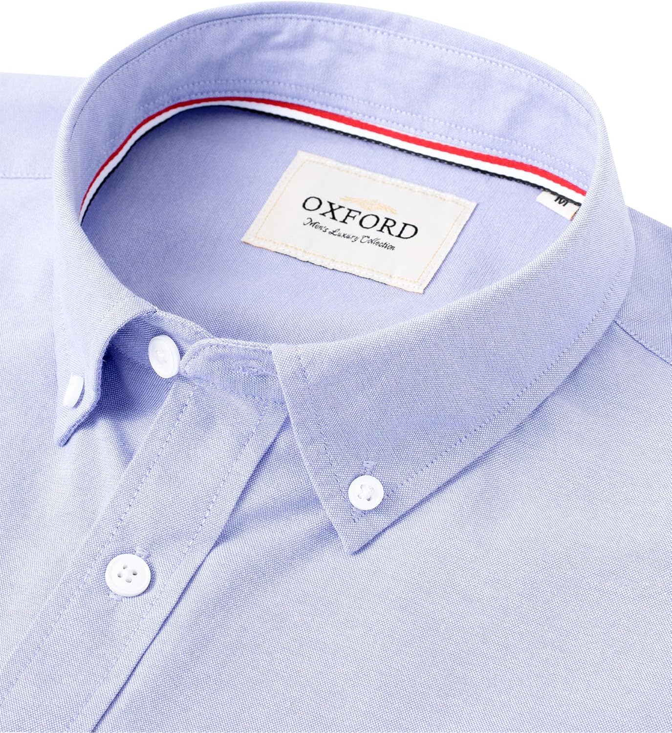 Alimens & Gentle Mens Solid Oxford Shirt Long Sleeve Dress Shirt Work Casual Button Down Shirts with Pocket thumbnail