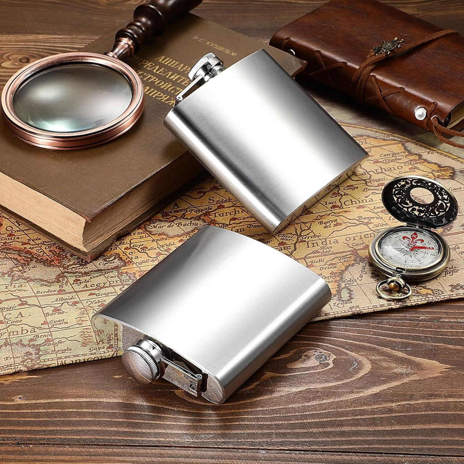 Honeydak 20 Pcs 6 oz Hip Flask for Liquor Stainless Steel Liquor Flask for Men Women with Leak Proof Funnels, Wine Glass Wedding Party Groomsman Bridesmaid Camping Birthdays Gift - Image 7