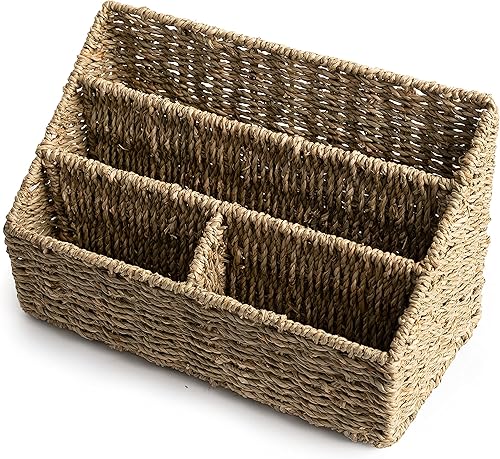 KOLWOVEN Soporte para exhibidor de revistas, organizador de correo para encimera, organizador de correo, organizador clasificador de billetes