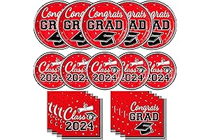 JOYIN Graduation Plates and Napkins for Class of 2024