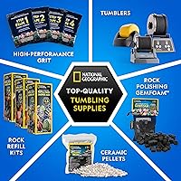 Vista 5 de Recambio National Geographic de arena para pulidor de rocas, funciona con National Geographic, lortone, thumler y más