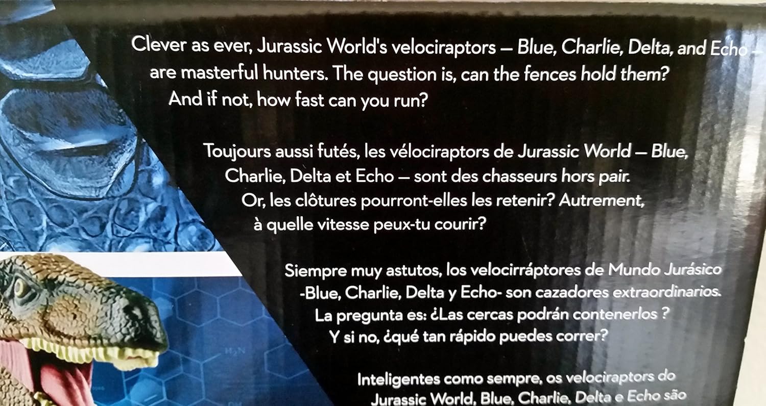 Jurassic World 2015 Toy Set Velociraptor Delta Dinosaur 4 Pack Exclusive