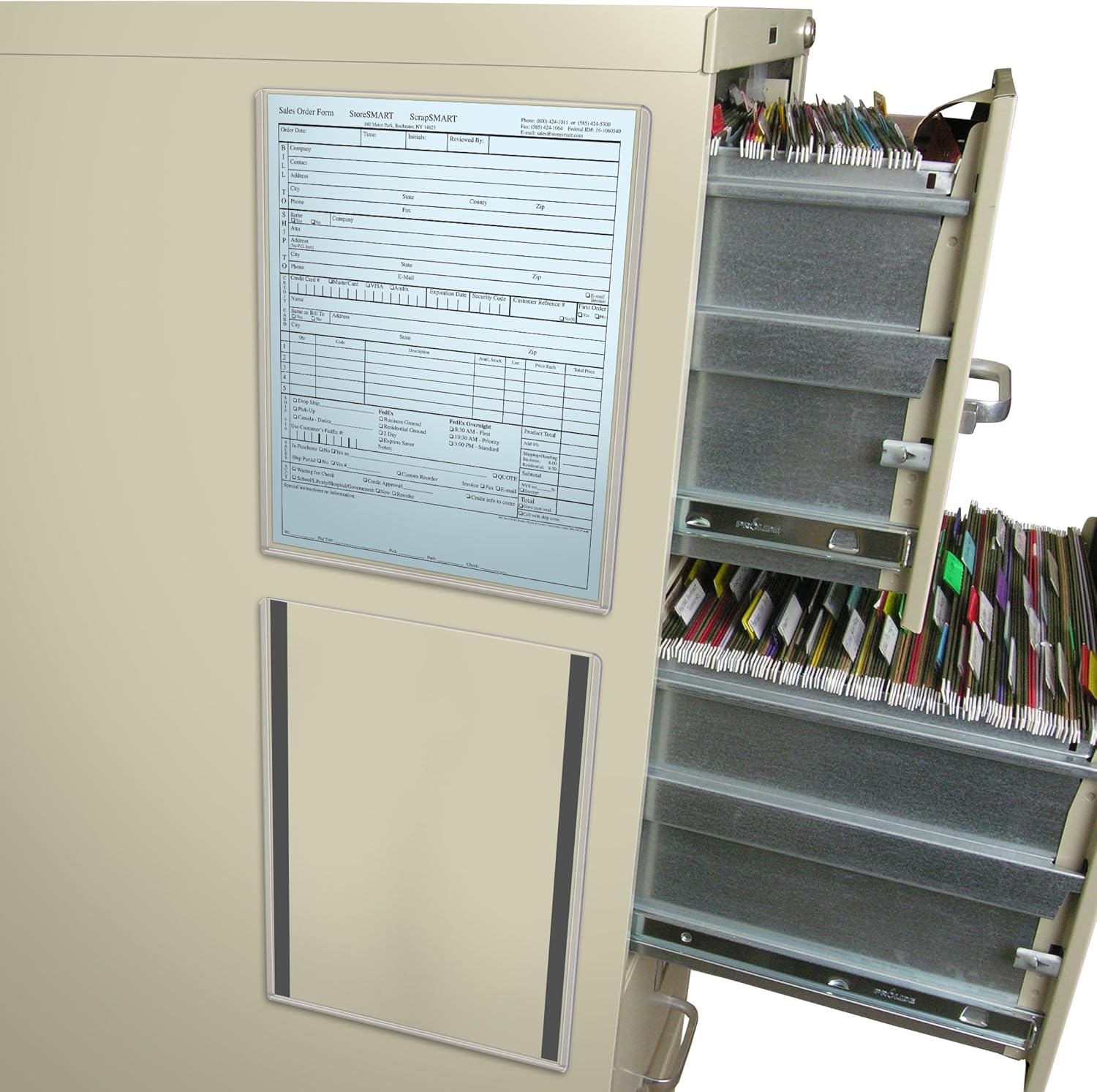 StoreSMART Magnetic Rigid Frames - 8 1/2" x 11" - 100-Pack - Refrigerator/Locker - Top Loaders - HPP812X11M-100