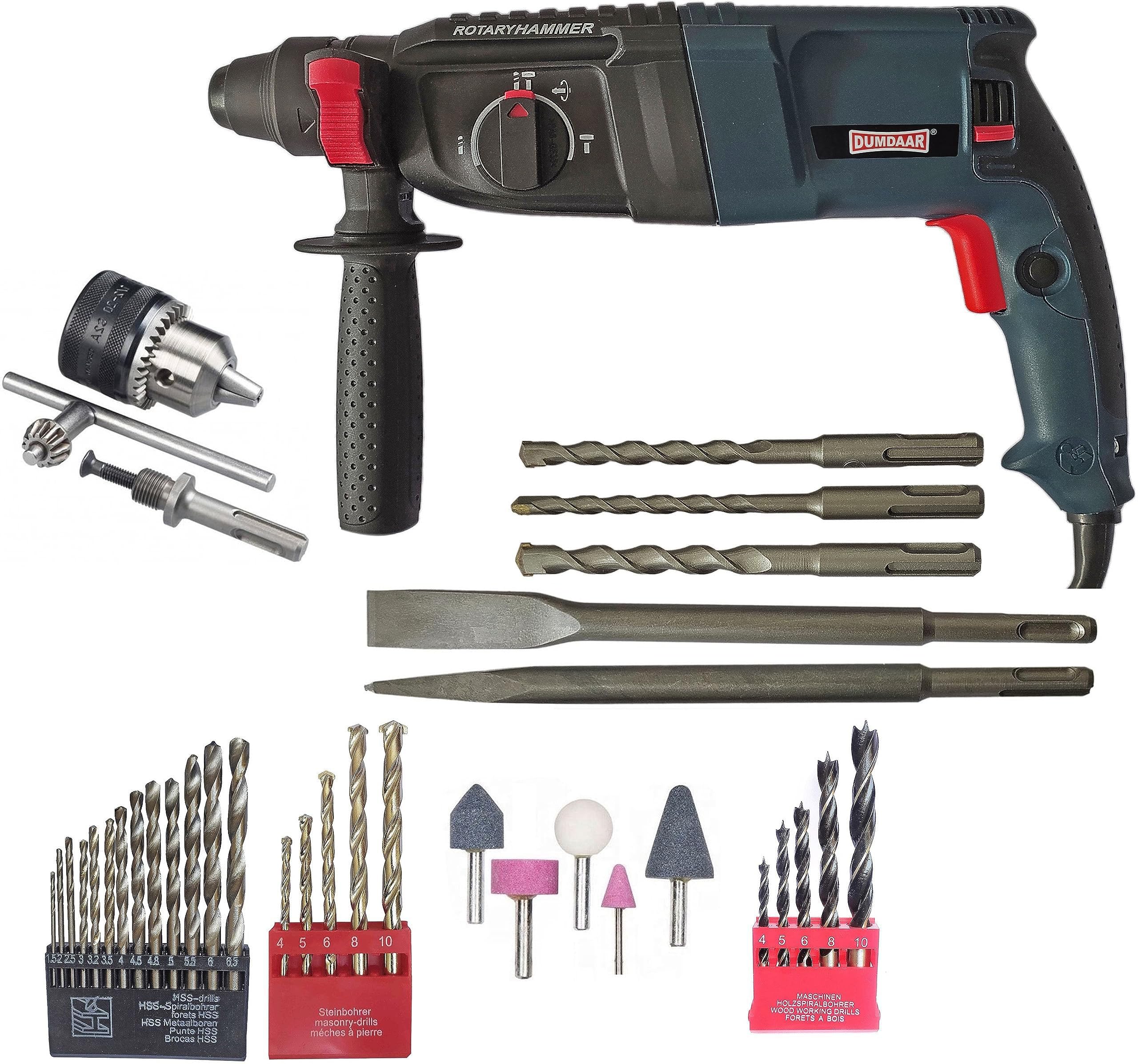 INDITRUST DUMDAAR DM26 1250W 26mm Hammer Machine with 5pc hammer bit a