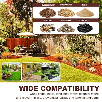 Rock Glue for Landscape, Mulch & Gravel Binder, Stones, Bark, Clear-Drying