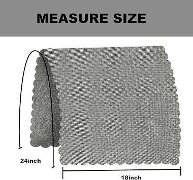 Ntomtuex Linen Sofa Arm Covers Sofa Armrest Cover Set 2 Pieces Wavy Border Washable Replace Non-Slip Chair Arm Covers Protectors for Recliner Cover for Pets,18x24 inch,Grey