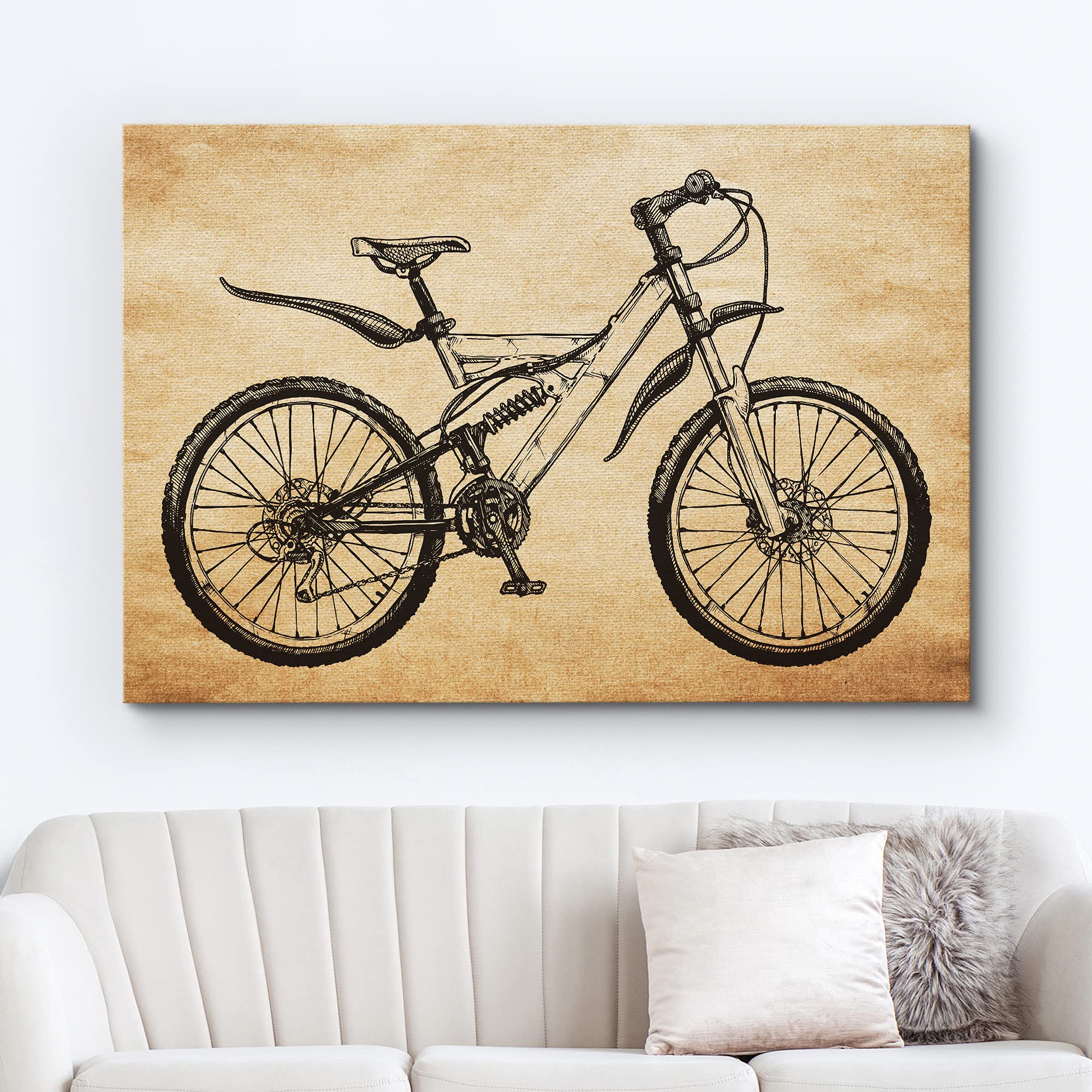 Amazon.co.jp: wall26 キャンバスウォールアート ヴィンテージバイク