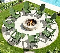 Vista 20 de SERWALL - Silla plegable Adirondack para patio, jardín, exterior, resistente a la intemperie, sillas para hoguera, color naranja