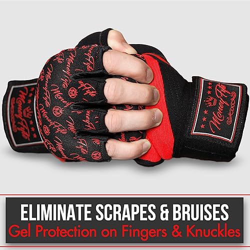 Miniatura 3 de MoneyFyte Envolturas de boxeo de gel rápido debajo de los guantes de boxeo - Kickboxing MMA Muay Thai - Puño, nudillos, muñequeras, guantes