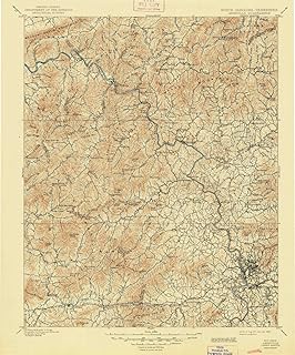 Asheville NC topo map, 1:125000 Scale, 30 X 30 Minute, Historical, 1901, Updated 1948, 20 x 16.6 in