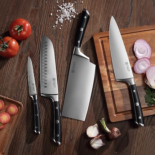 Miniatura 8 de PAUDIN Switzer - Juego de cuchillos de cocina de 3 piezas, acero inoxidable de alto carbono con hoja ultra afilada y mango de plástico, cuchillos de