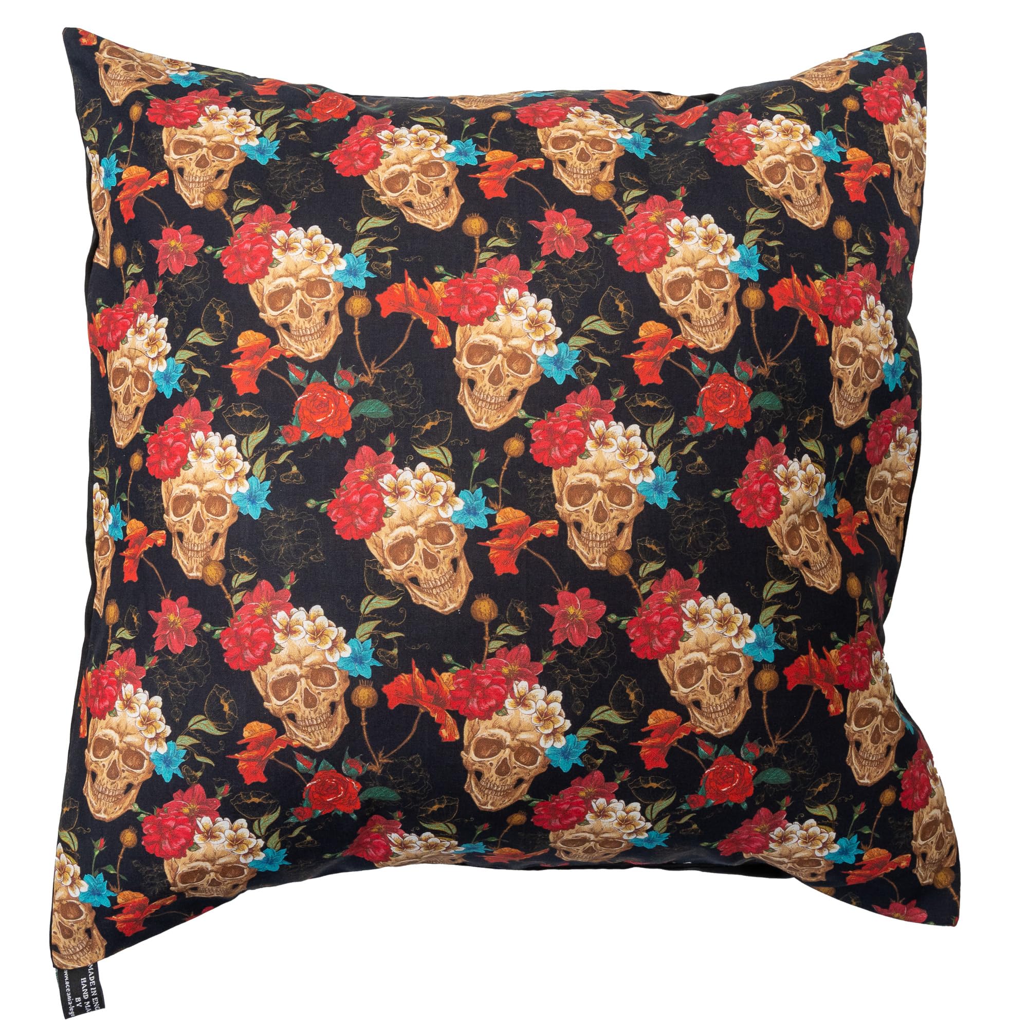 Skull Flower Cushion Cover