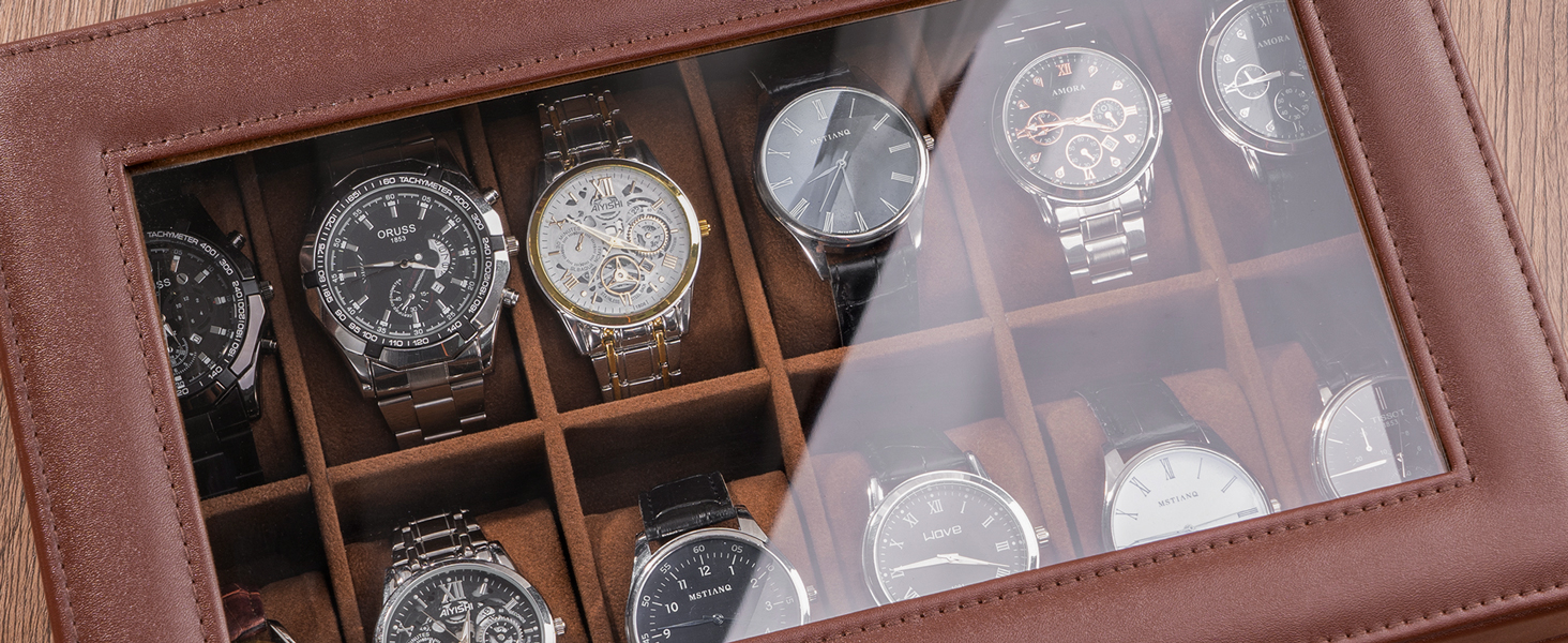 Amazon.com: ProCase Watch Box Organizer for Men, 12 Slot Watch