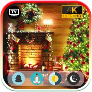 Cozy Christmas Fireplace Ambience with Cracking Fireplace 🎄 4K Screensaver - NO ADS