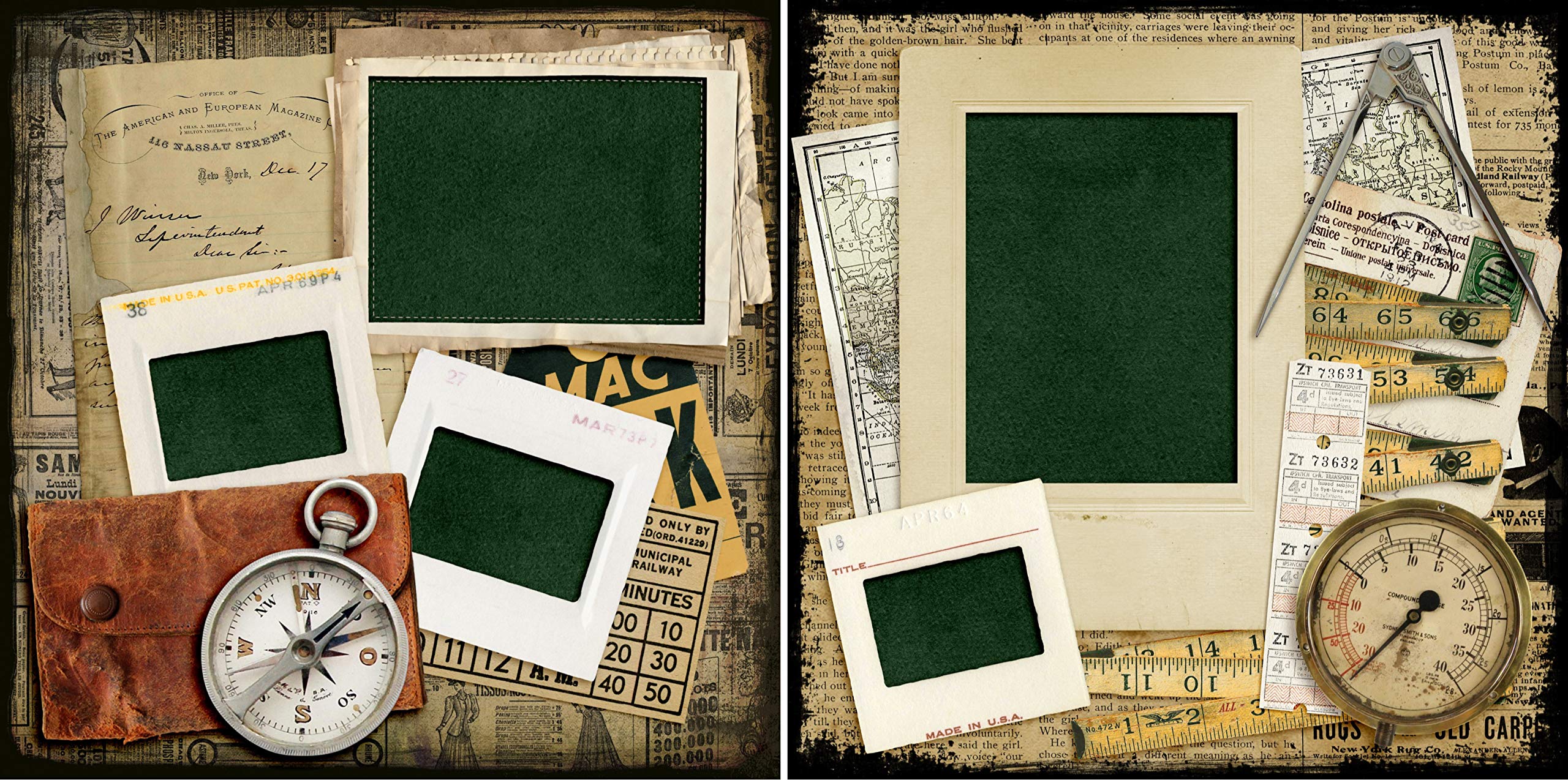 Scrapbook-Set 'Motiv Roses Heritage' - 5 Doppelseitige Layouts Zum Sofort-Loslegen | 10 Hochwertige 12x12 Seiten