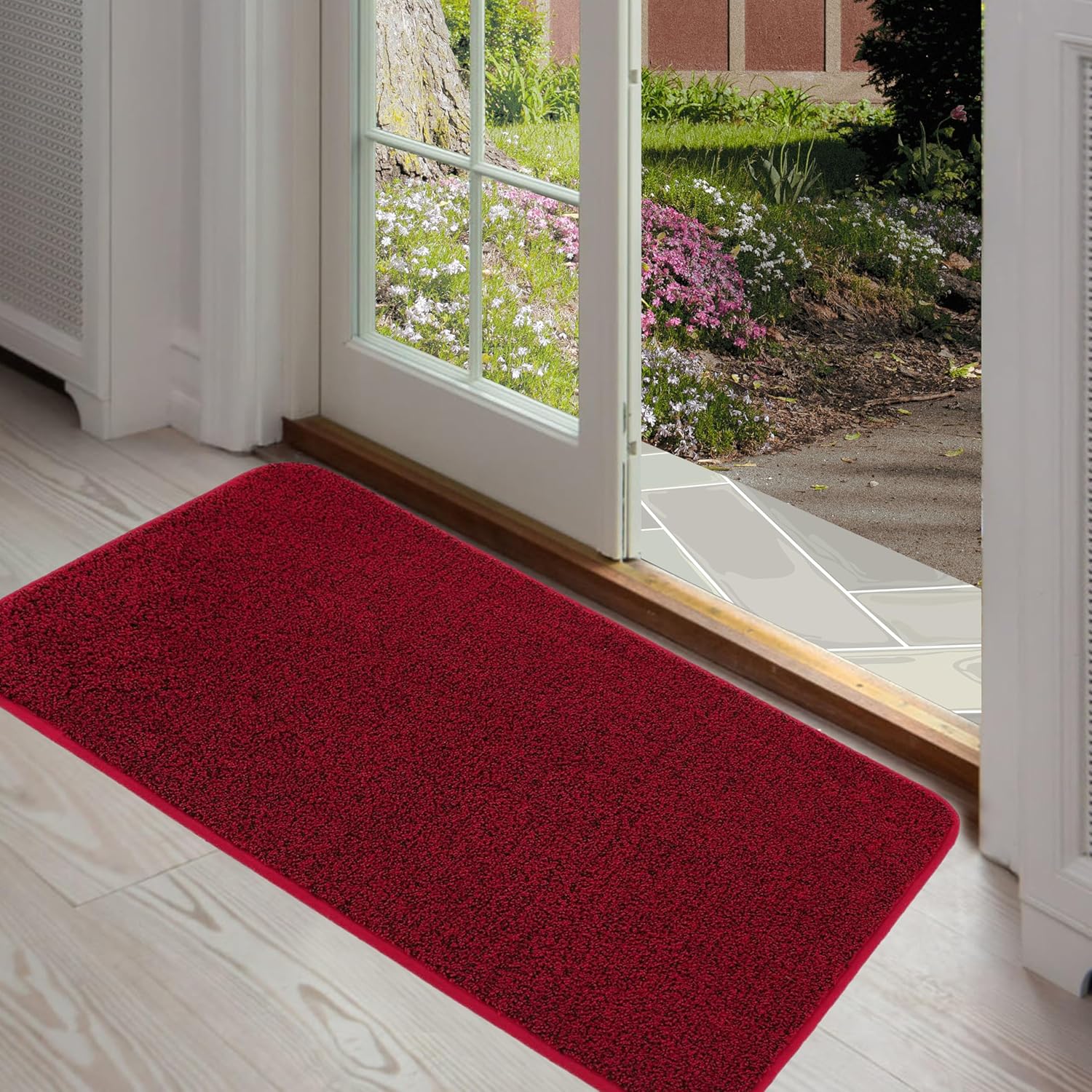 NonSlip Entrance Door Mat Polyester Door Rug for Indoor & Outdoor