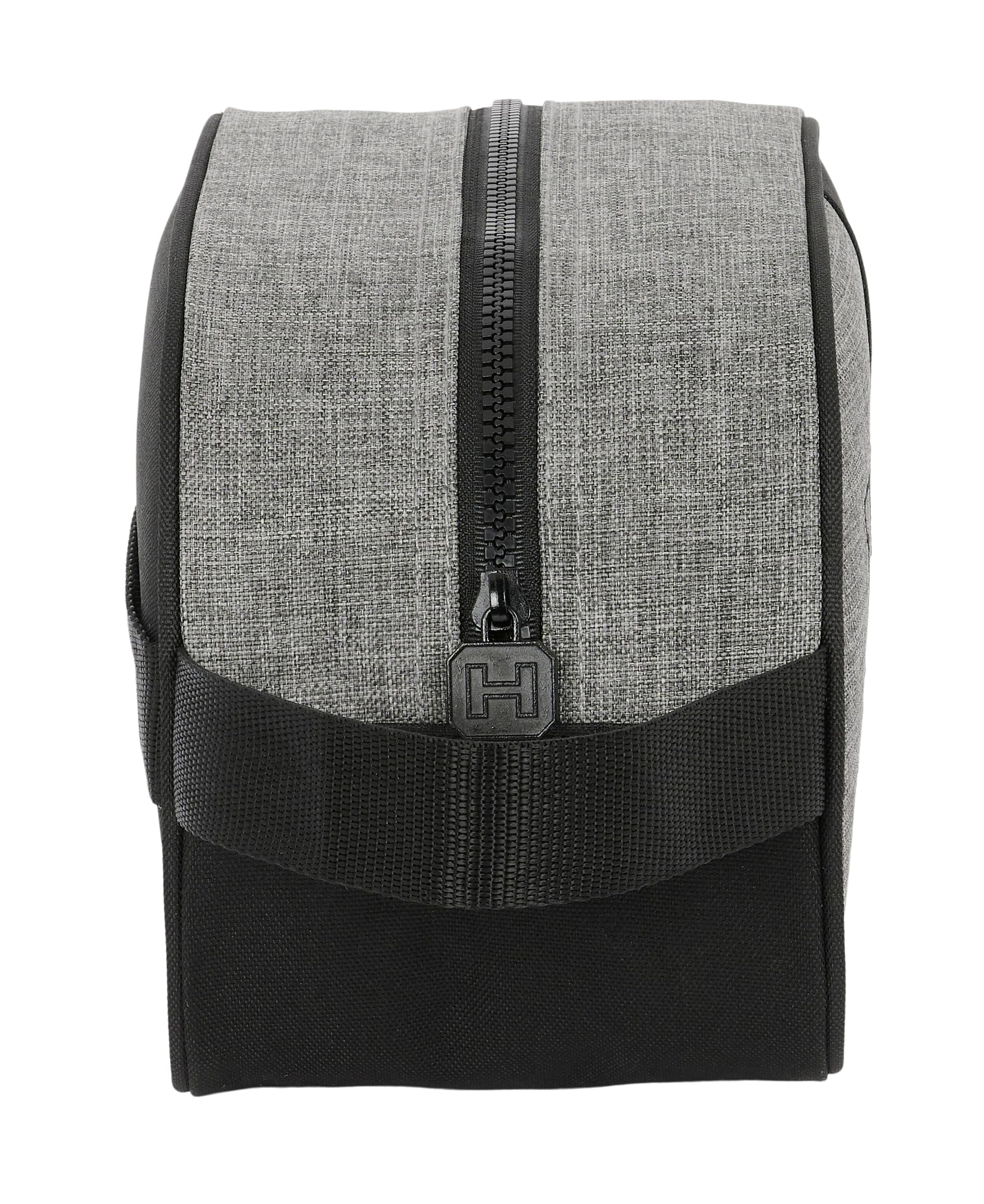 Harry Potter House of Champions - Neceser Escolar Infantil Mediano con Asa, Neceser Infantil, Adaptable a Carro, Fácil Limpieza, Versátil, Calidad y Resistencia, 26x12x15 cm, Color Gris Melange/Negro