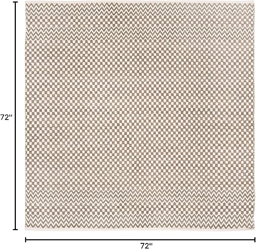 Miniatura 10 de SAFAVIEH Boston Collection BOS686N - Alfombra de algodón hecha a mano de 6 x 9 pies, color azul marino