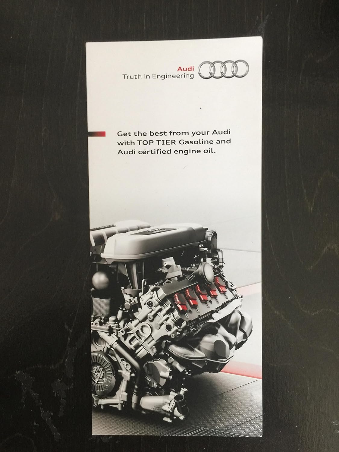 Pamphlet on Audi engine oil and fuel recommendations