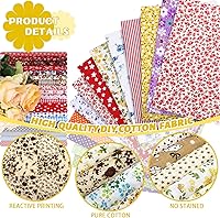 Vista 3 de Moukeren 500 piezas de tela de algodón de 4 x 4 pulgadas, paquetes de tela de acolchado precortados, paquetes de tela de acolchado con estampado