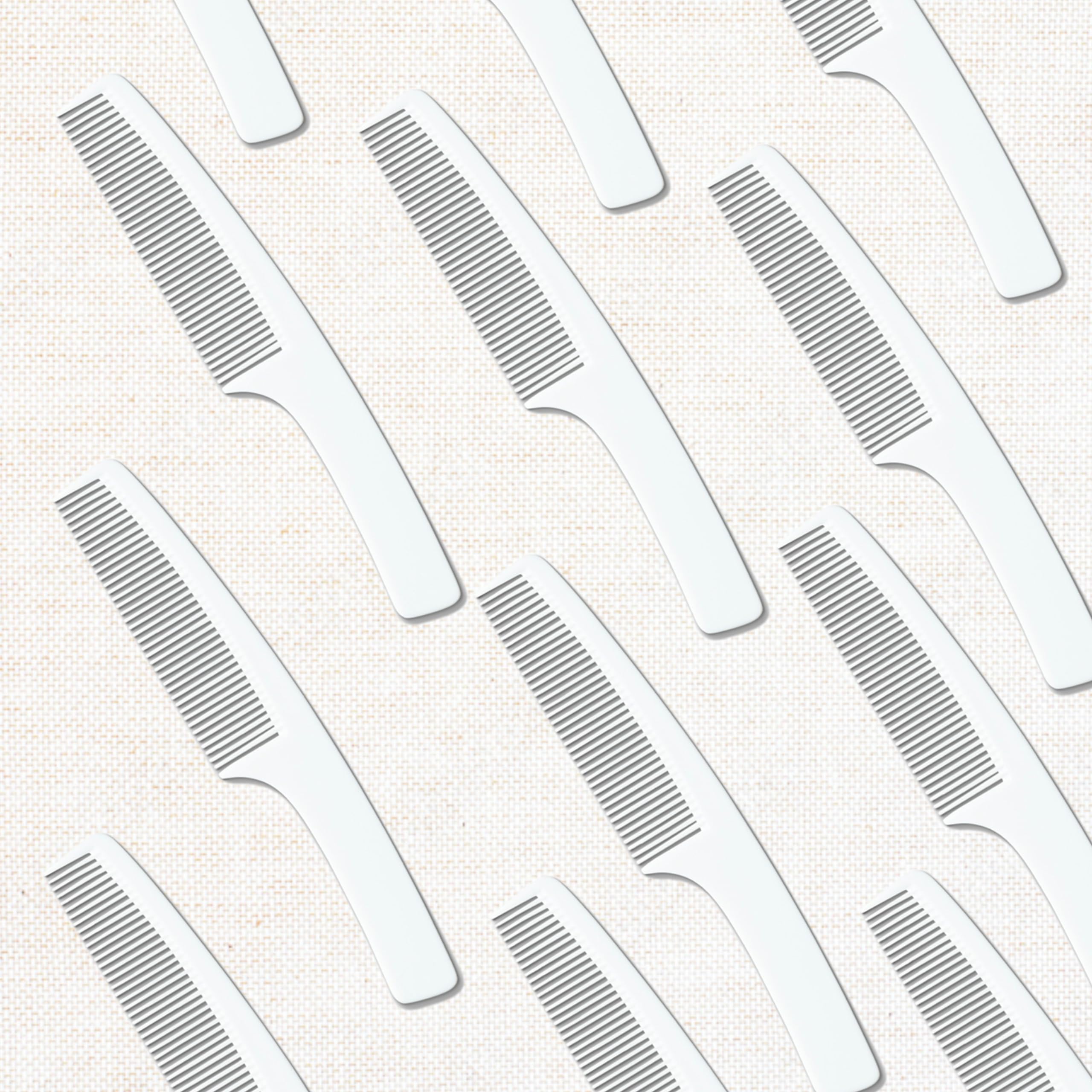 Old Tree White Handle Hotel Comb (Pack of 100)- Perfect for Hotel Accessories | Hotel Amenities | Guest House Kit | Toiletries Kit | Clubs | NGO | Resort | Hotel | Hospital | Salon| Gyms | Travel Agency | Travel Use | Hotel Guest Amenity | White Handle Comb Size 18.5 x 3.5 cm (Without Cover)