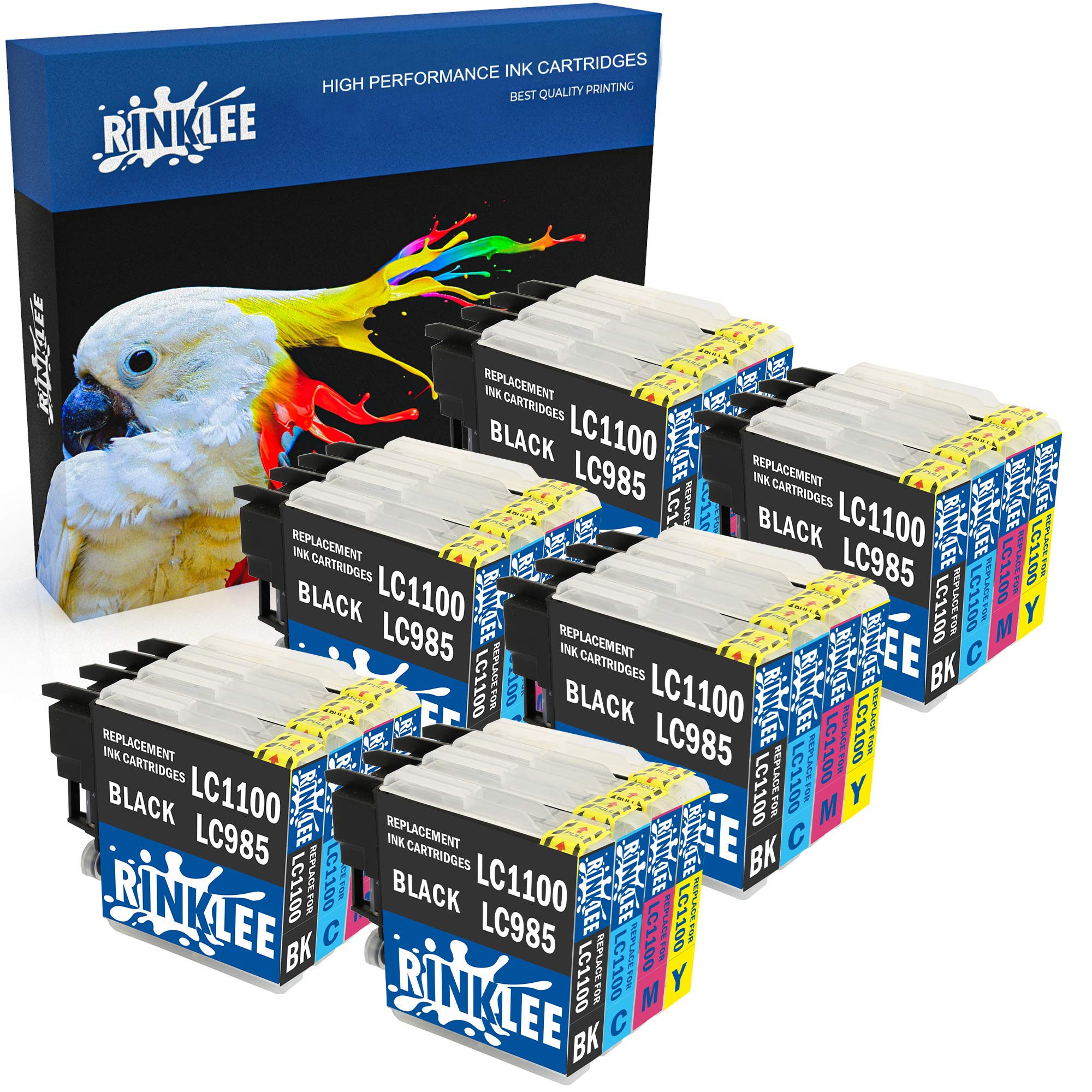 24 Compatibili Cartucce LC1100 LC985 Sostituzione per Brother DCP-J315W 195C 197C 375CW 385C 6690CW J140W MFC-250C 290C 490CW 5490CN 5890CN 5895CW 6490CW 990CW J220 J265W J410 J415W J615W