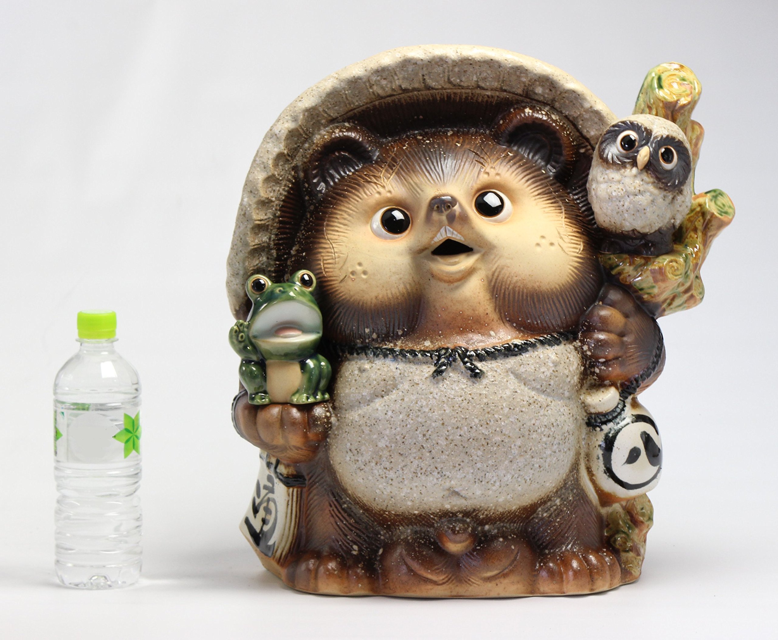 信楽焼満貫成就狸 高さ４２cm 信楽焼 たぬき 置物 高さ42cm 陶器 ふくろう かえる 13号満願