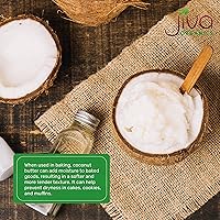 Vista 6 de Manteca de coco orgánica sin procesar, frasco de 16 onzas, de Jiva Organics