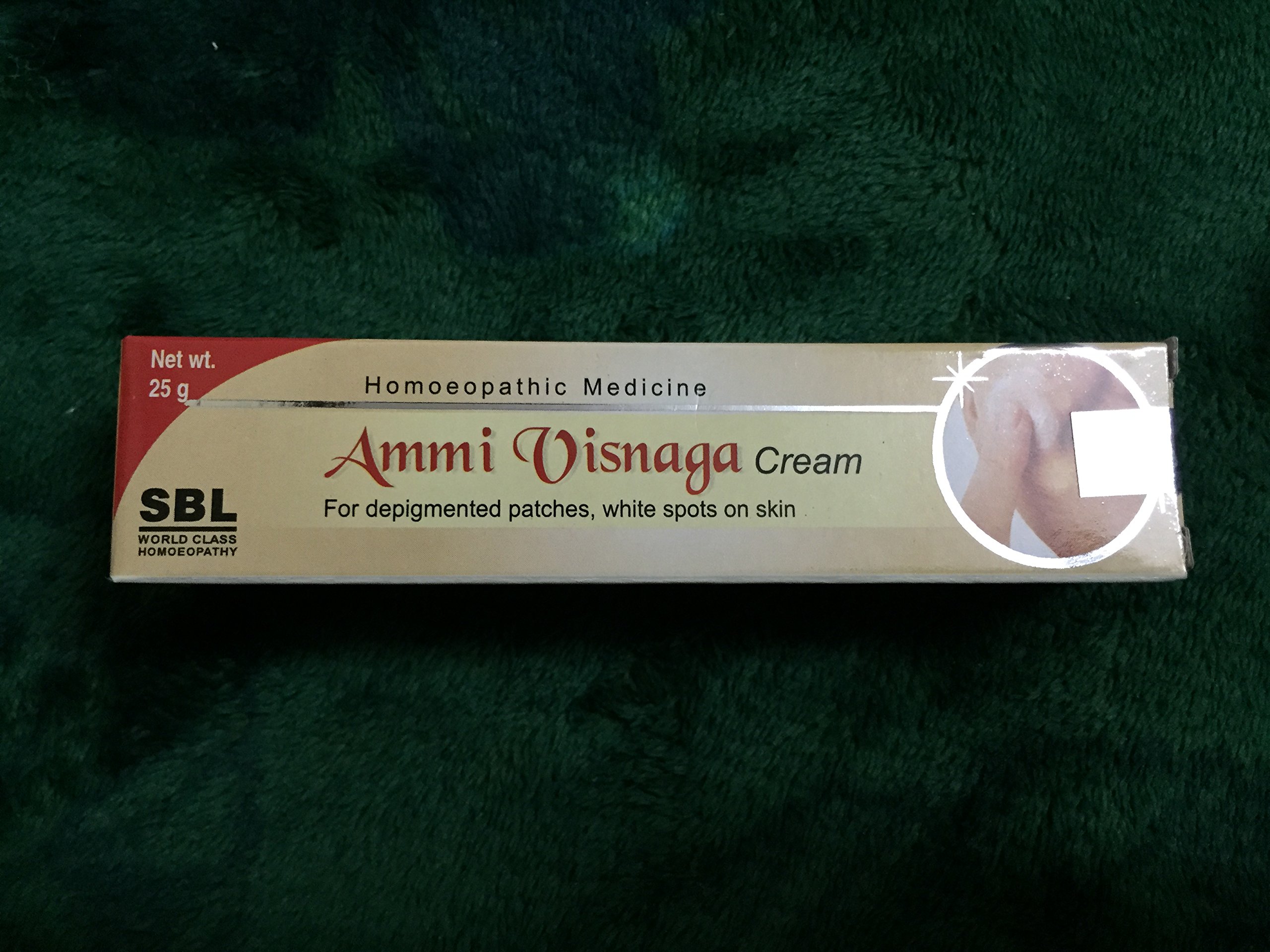 Crème SBL Ammi Visnaga 25g - Pour Taches Blanches Sur La Peau Et Vitiligo - Naturelle - À Base De Plantes - Fabriquée En Inde