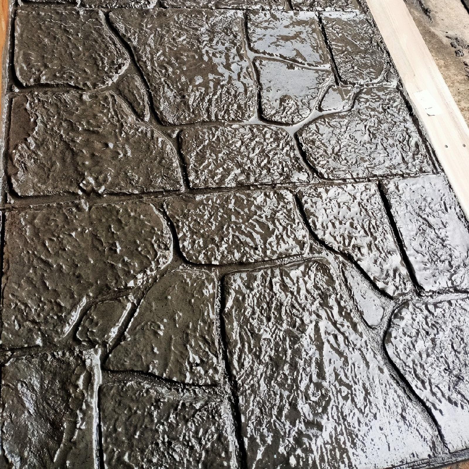 Pieczątka betonowa do ogrodu i na patio, dekoracyjne formy z wzorem kamienia do teksturowania podłóg cementowych, trwałe narzędzie do nadruku, do użytku na zewnątrz