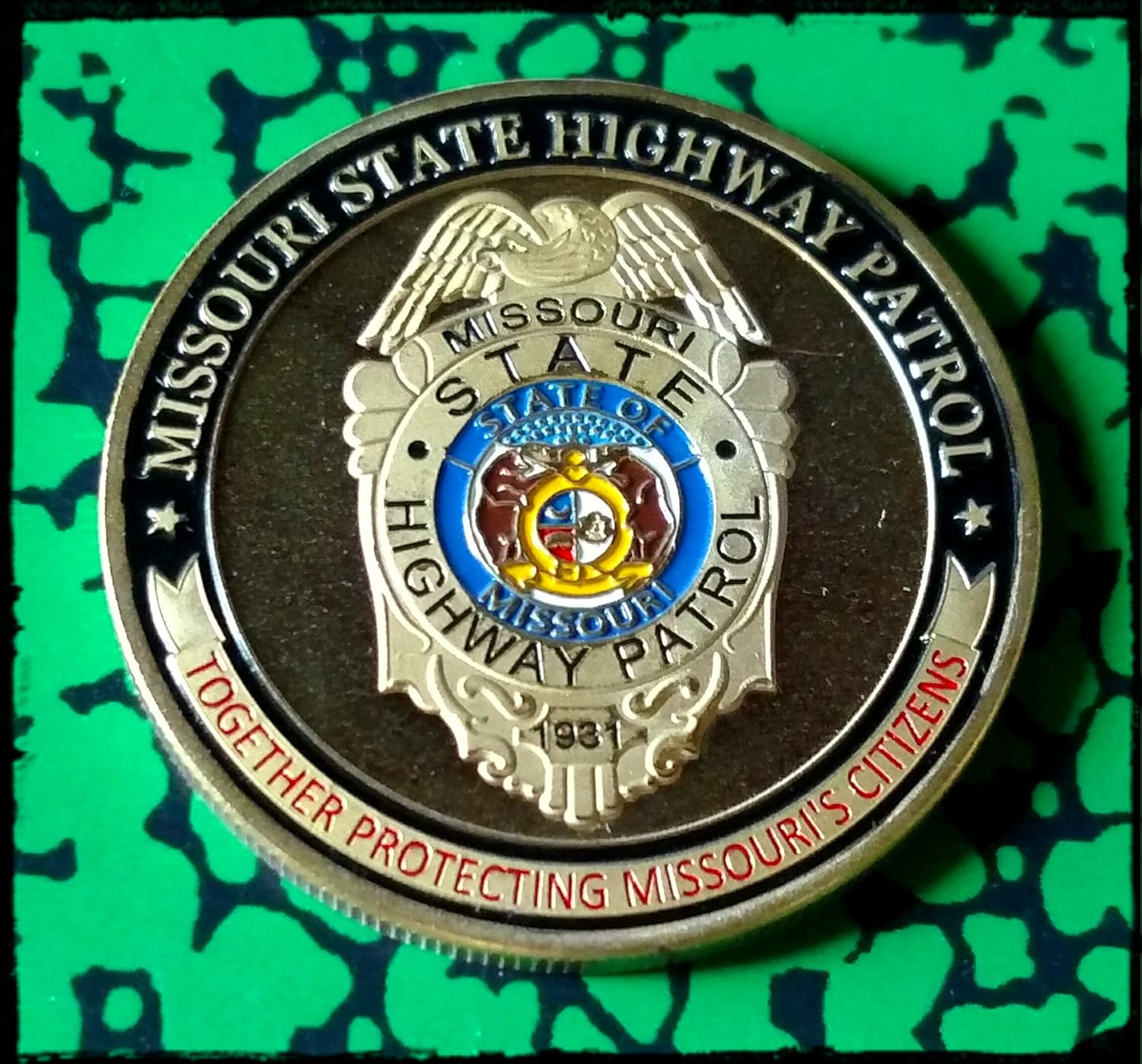 Missouri State Highway Patrol Police Department Challenge Art Coin