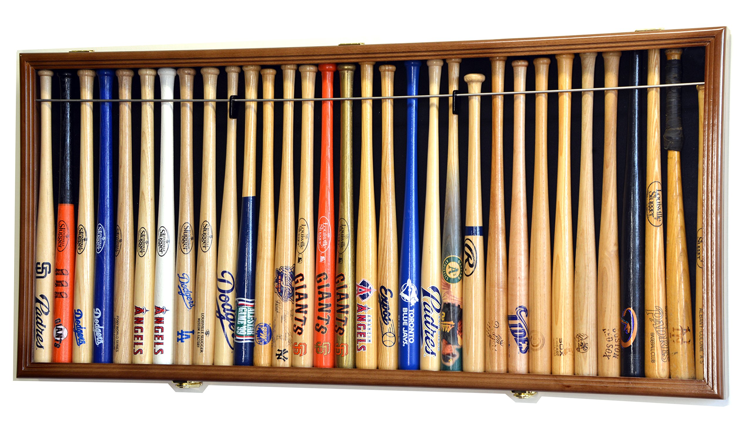 Mini 18" Baseball Mini Bat Display Case Cabinet Holder Rack w/98% UV Lockable