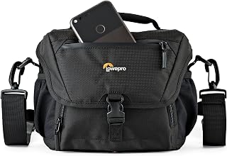 Lowepro LP37119 Nova 160 AW II Camera Case, Customisable, Portable, Fits DSLR with 17-85mm Lens, Compact Drones, 1-2 Additional Lens or Flash Black