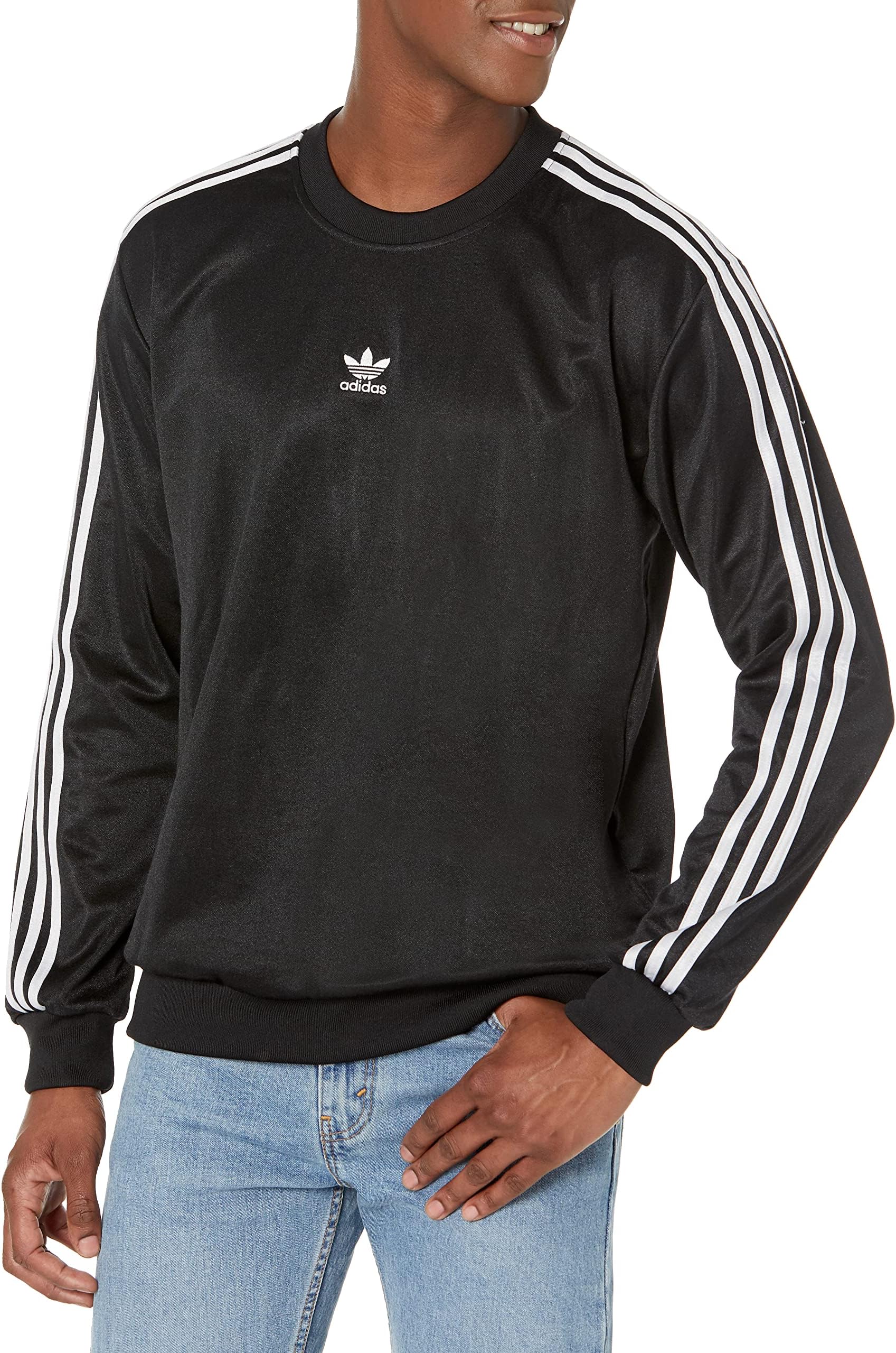 orange adidas crew neck