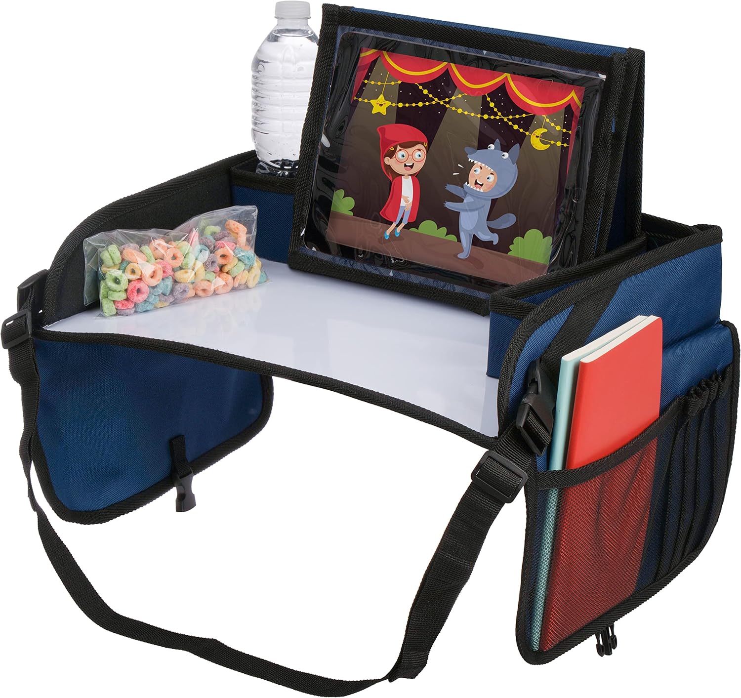 Lusso Gear Bandeja de Viaje para niños – Inspire Active para niños pequeños y niños Grandes Durante años con Tabla de borrado en seco y Bandeja para Aperitivos