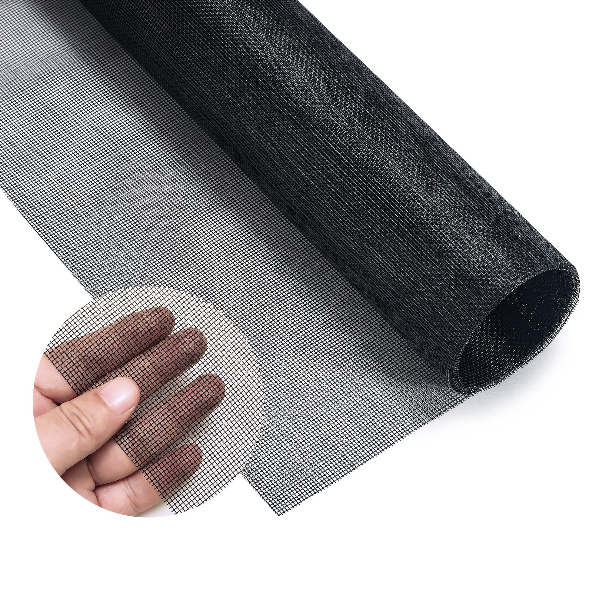 OVISEEN Vliegengaas - 120x250cm - Glasvezel - UV-bestendig - Zwart - Per Meter Verkoop