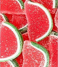 FirstChoiceCandy Watermelon Fruit Jelly Slices Red White Green Gummy Candy 1 LB - 16 oz In a Resealable Gift Bag - coolthings.us