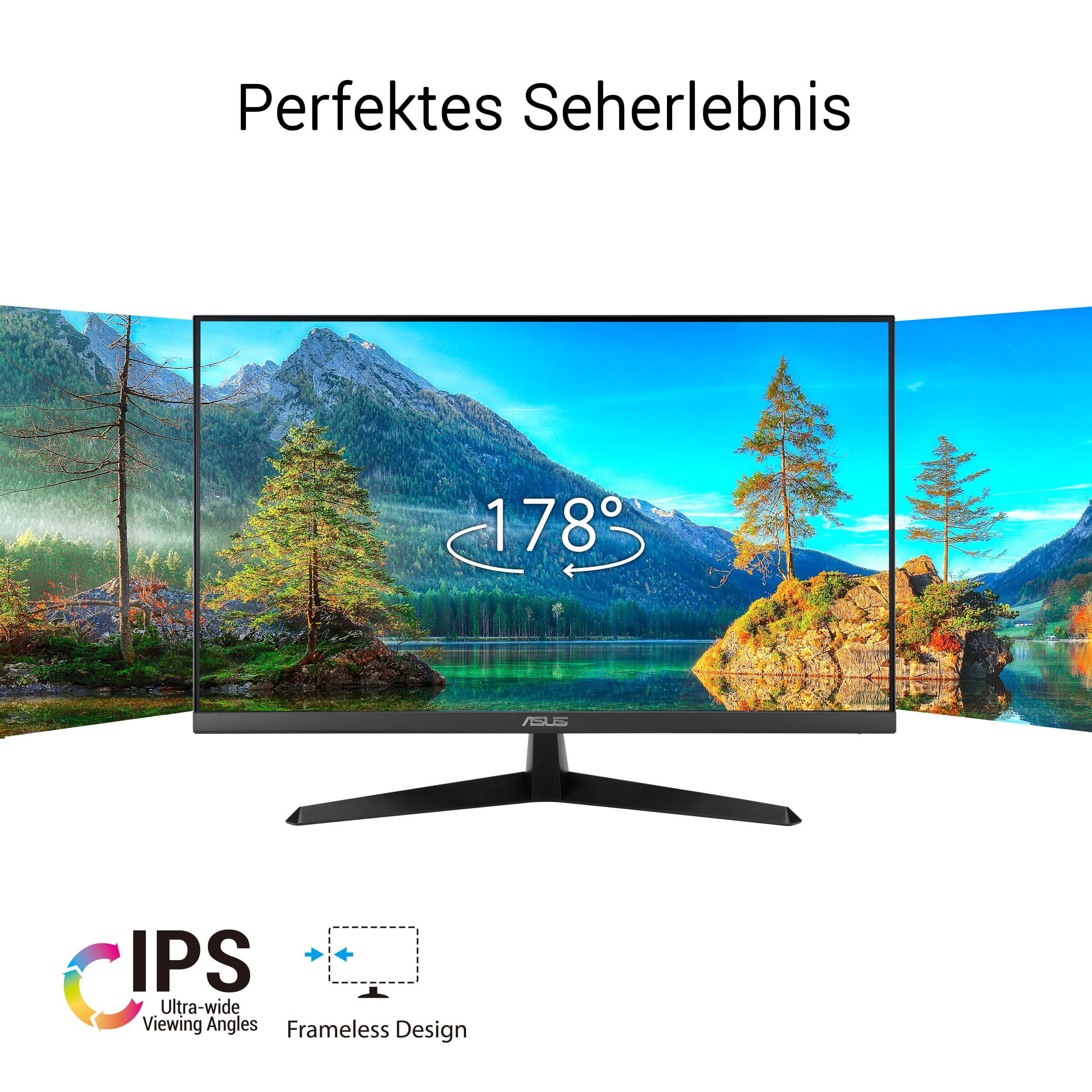 ASUS VY279HGR 27 Zoll Full HD Monitor 120 Hz 1ms MPRT AdaptiveSync IPS Panel Vesa 100x100 16:9 1920x1080 HDMI D-Sub