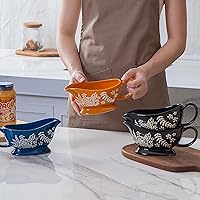 Vista 12 de Wisenvoy Salsa Barco Salsa Barcos de Salsa de Porcelana 20 Oz Tazón de Salsa