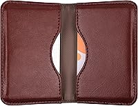 Vista 13 de Wisdompro Tarjetero de Negocios, Funda de Piel Sintética de 2 Caras para Tarjeta de Nombre, Estuche de Billetera con Cierre Magnético para Hombres