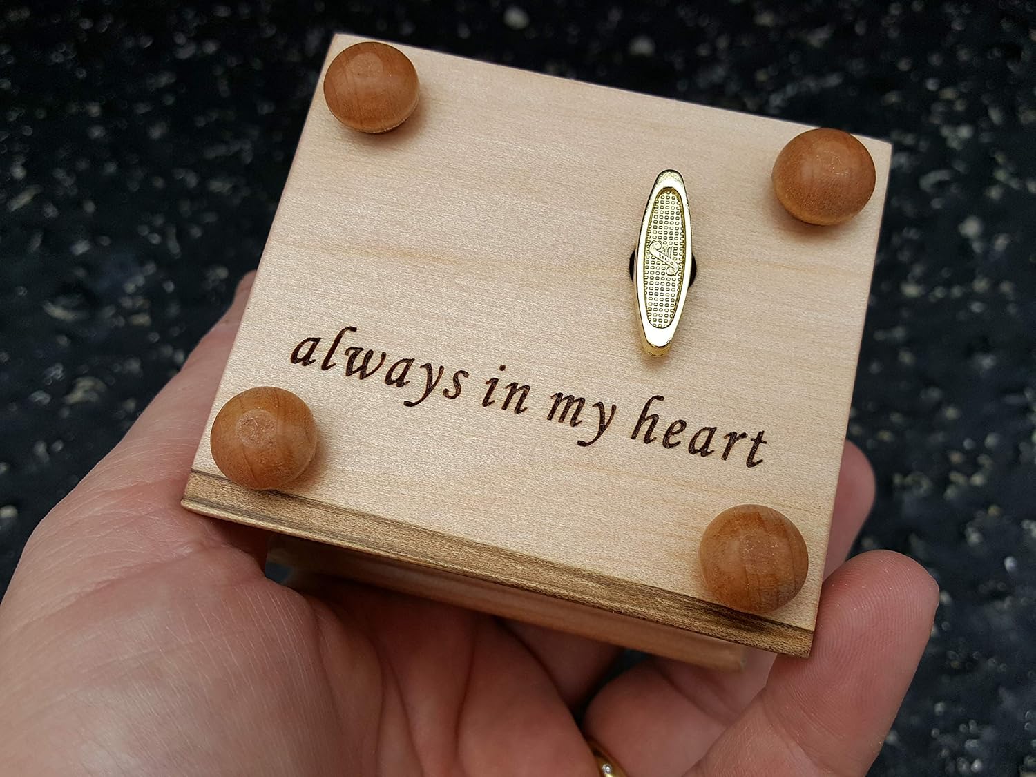 Music box with Daddy's little girl with daddy and daughter image engraved on top with your choice of color and song