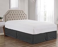 Vista 5 de Sheets & Beyond Falda de cama plisada de microfibra cepillada sólida súper suave de 14 pulgadas, con volantes (tamaño individual, beige)