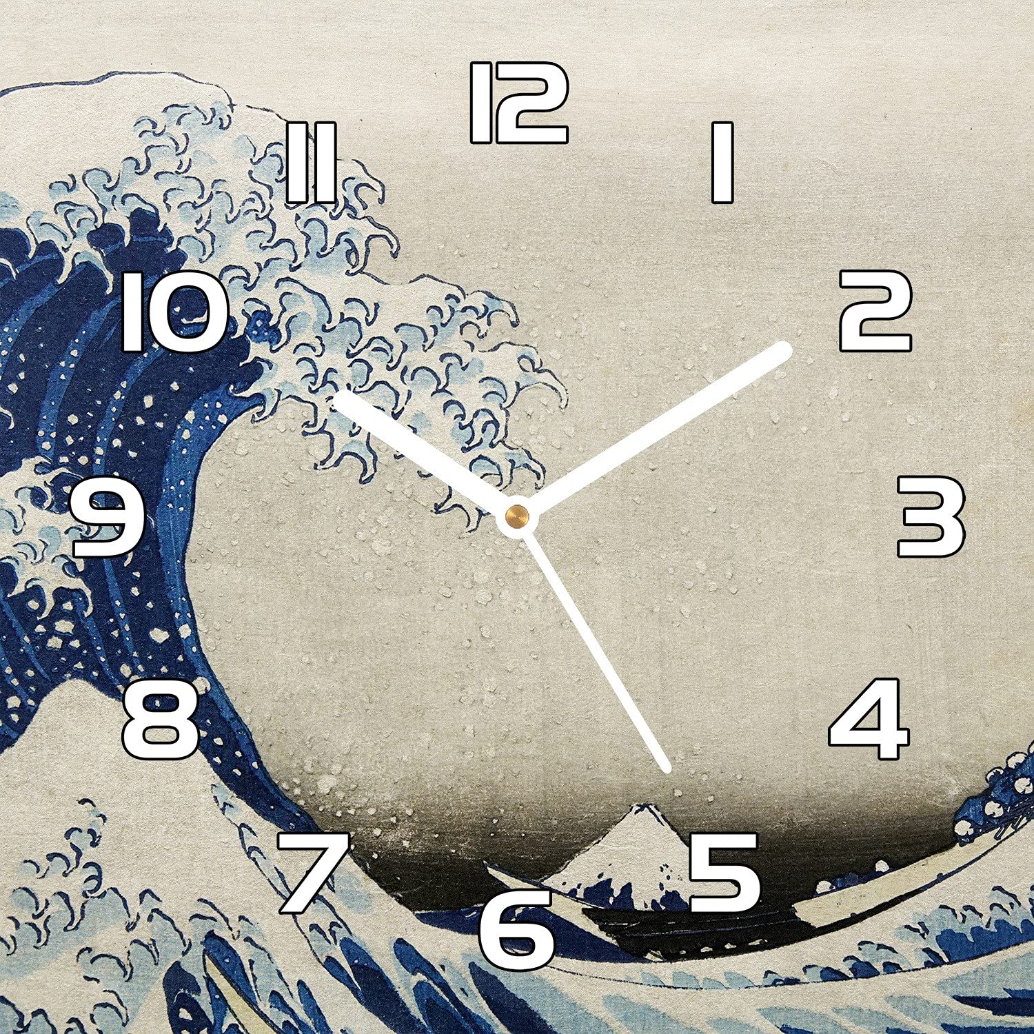 Horloge en verre 30x30 cm silencieuse et design pour décorer sans encombrer