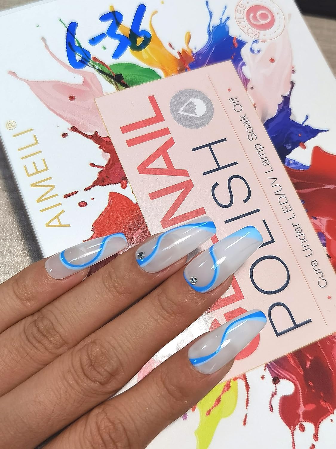 AIMEILI Builder Base Clear Sheer Color Gel, Builder Base and No Wipe Top Set