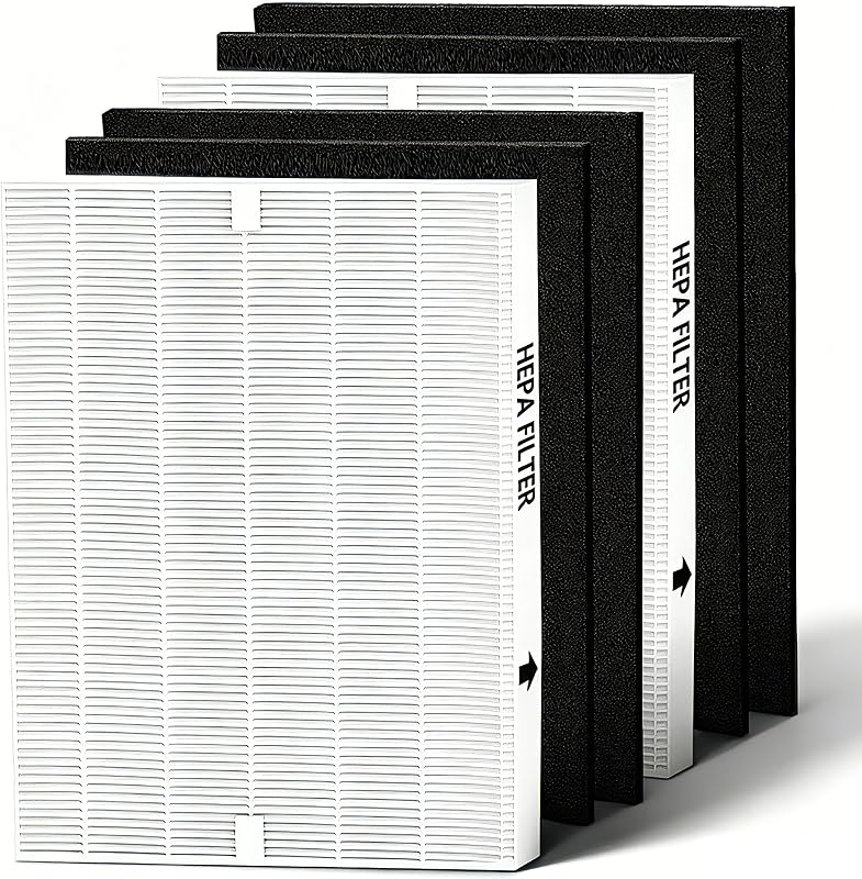 AP-1512HH Replacement Filter Compatible with Coway Airmega AP-1512HH and Airmega 200M Air Purifiers AP-1512HH-FP, AP-1518R, AP-1519P 2 High Filter and 4 Activated Carbon Filter Part #3304899