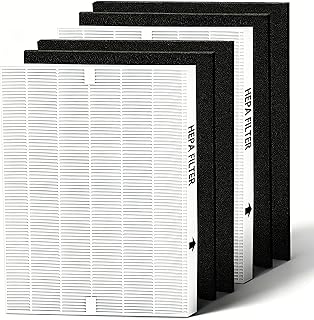 AP-1512HH Replacement Filter Compatible with Coway Airmega AP-1512HH and Airmega 200M Air Purifiers AP-1512HH-FP, AP-1518R, AP-1519P 2 High Filter and 4 Activated Carbon Filter Part #3304899