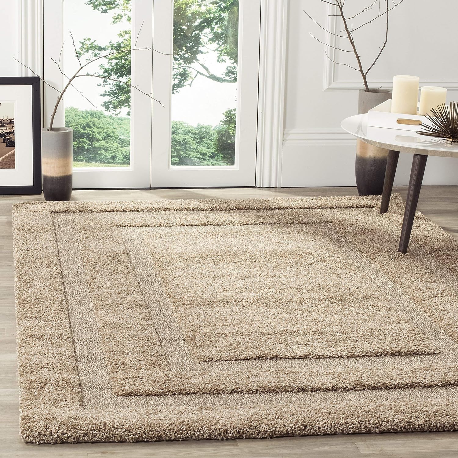 Luxury High Pile Shaggy Carpet – Modern Living Room Runner Rug, Size 2x5 Feet Color Camel-image-17