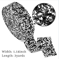 Vista 2 de Locacrystal Cinta Brillante de Diamantes de Imitación Autoadhesiva Termoadhesiva de Resina de Cristal Diamante, Rollo Envolvente de Calcomanías DIY