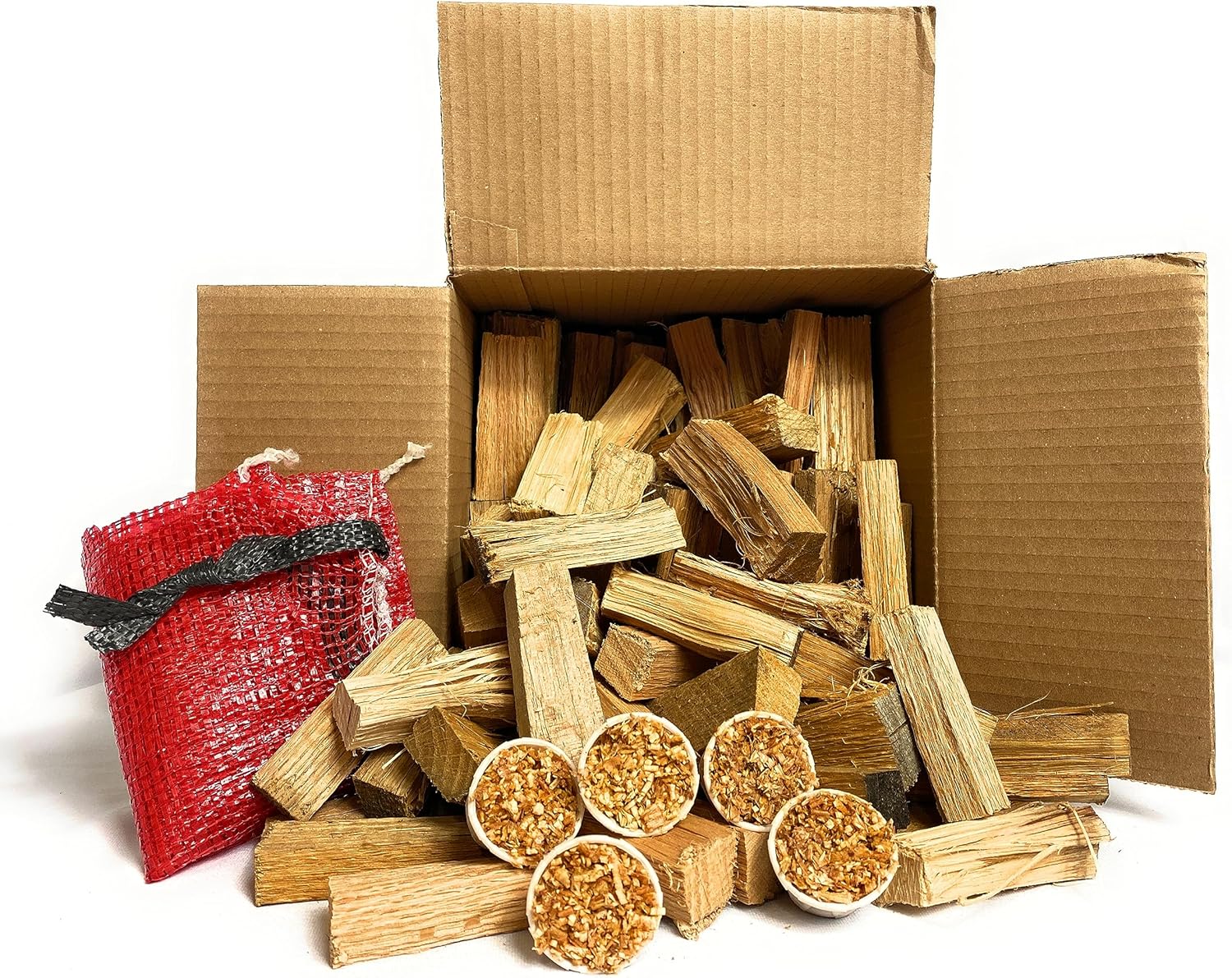 Mini Firewood and Fire Starters-12 pounds Seasoned Firewood (Compatible with Solo Stove Mesa)